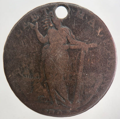 1793 Lincolnshire Wainfleet Half - Penny Token Coin | Collectable Grade