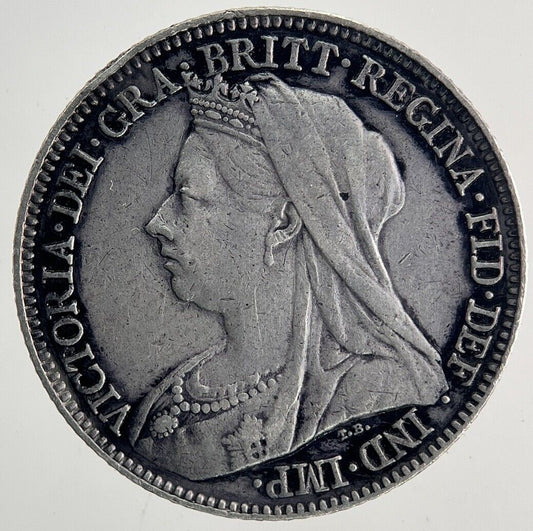 1897 Victoria Sixpence Silver Coin | Very High Grade | a9967