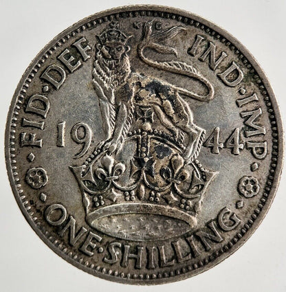 1944 George VI Shilling Silver Coin | Fine Collectable Grade