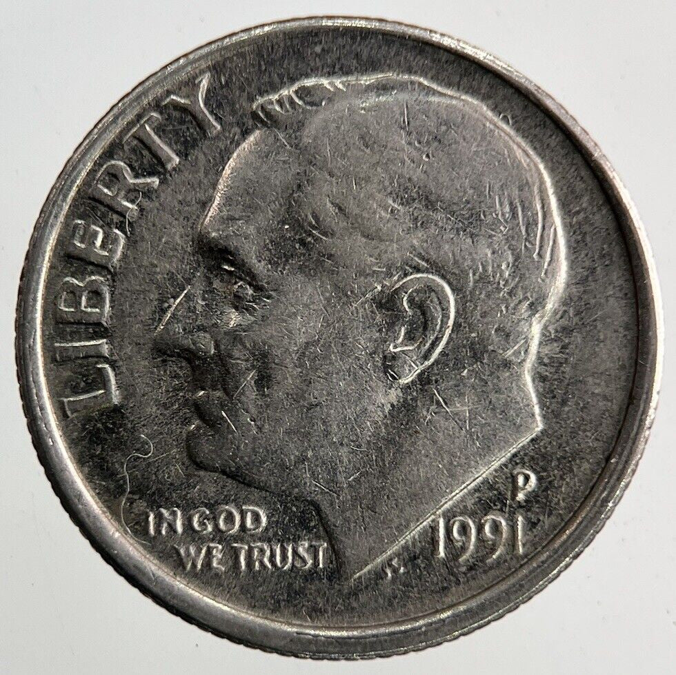 1991 - P US USA Roosevelt Dime Coin | Collectable Grade