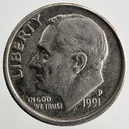 1991 - P US USA Roosevelt Dime Coin | Collectable Grade