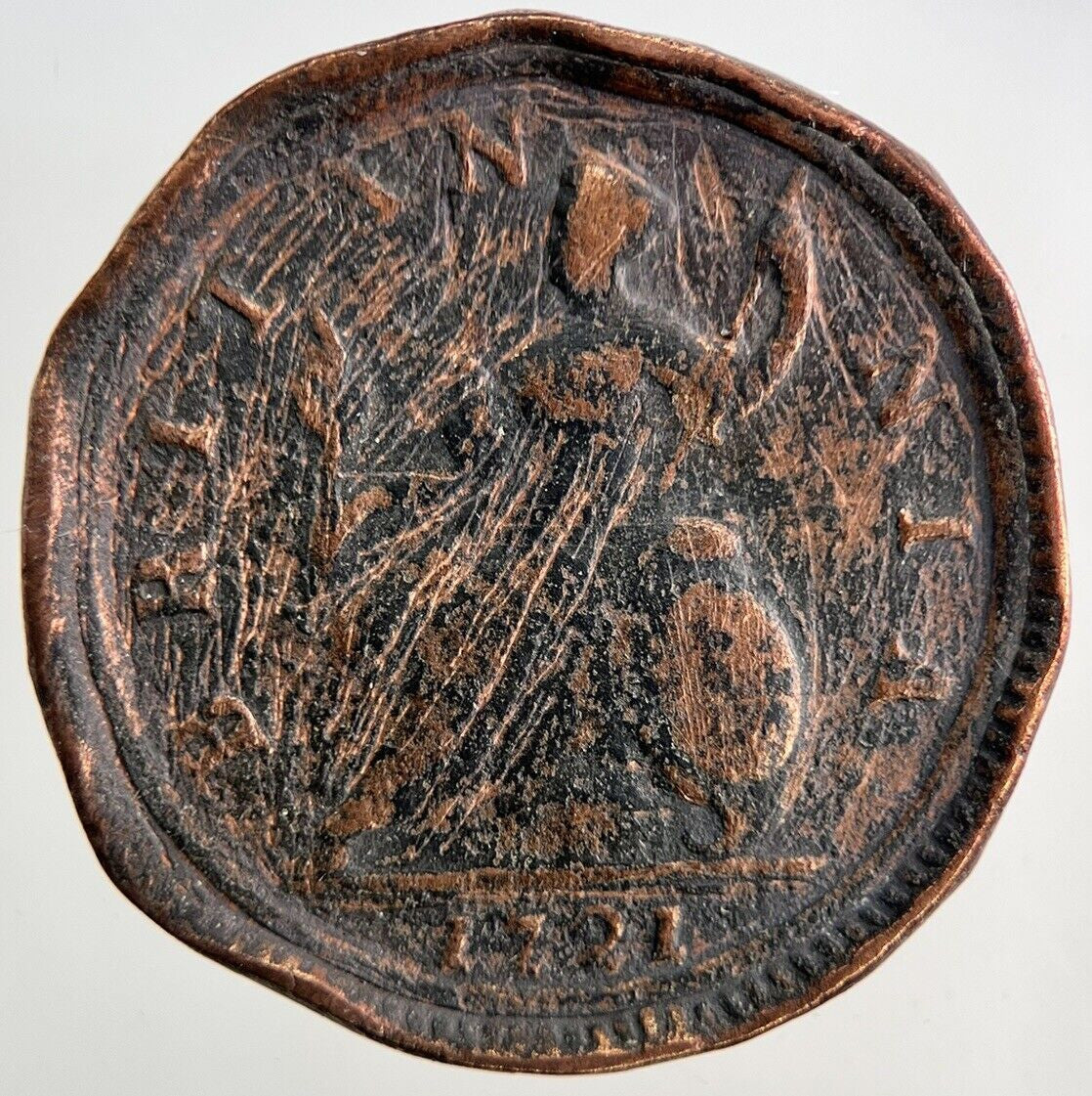 1721 George I 1st Half - Penny Coin | Collectable Grade