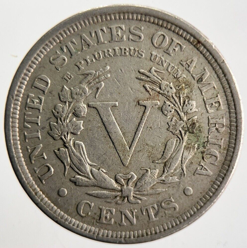 1902 US USA Liberty V Cents Nickel Coin | Very High Grade | a4633