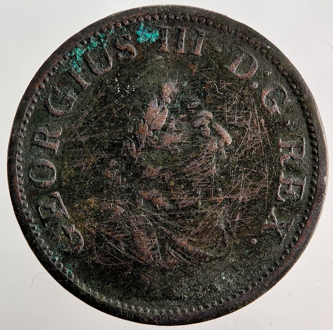 1805 Irish Half - Penny Coin | Fine Collectable Grade