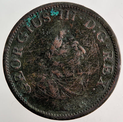 1805 Irish Half - Penny Coin | Fine Collectable Grade