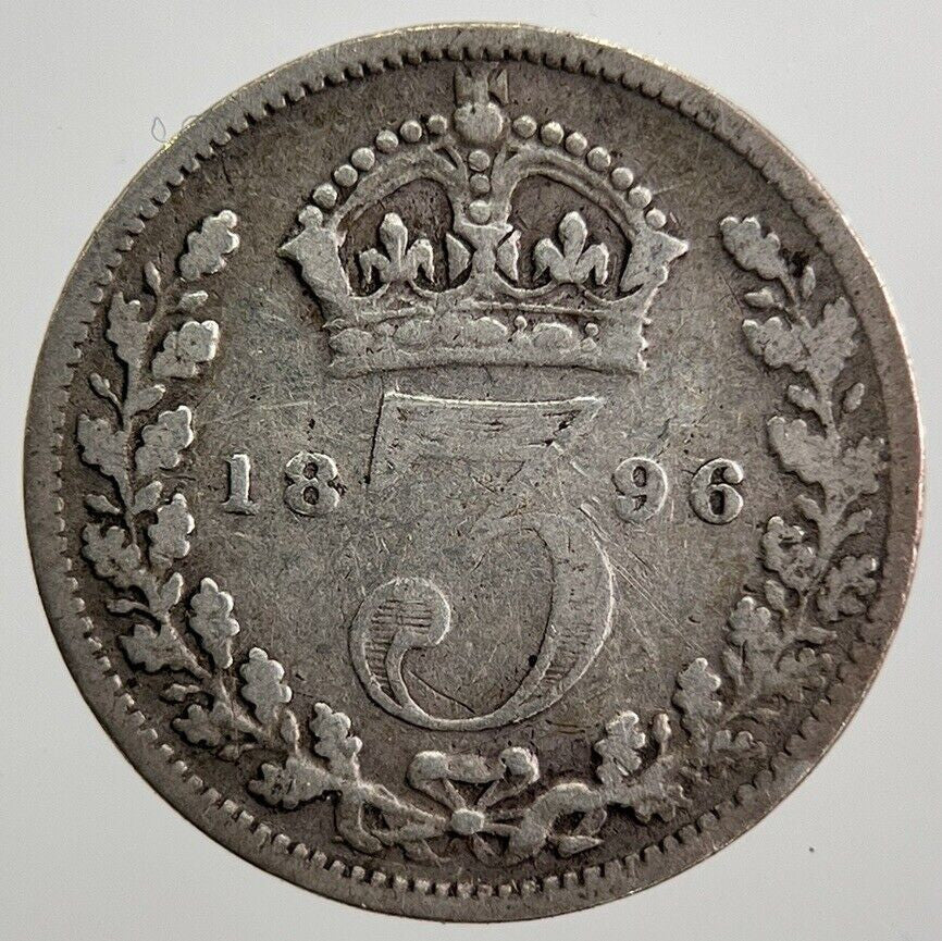 1896 Victoria Threepence Silver Coin | Collectable Grade | a7221