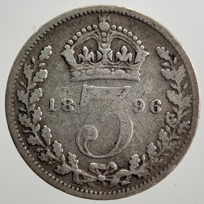 1896 Victoria Threepence Silver Coin | Collectable Grade | a7221