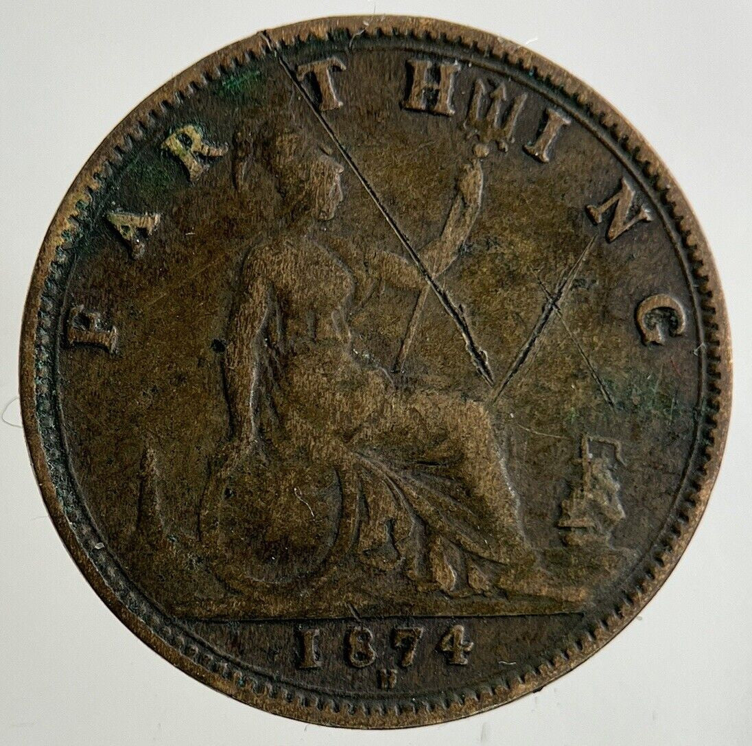 1874 - H Victoria Farthing Coin | Collectable Grade