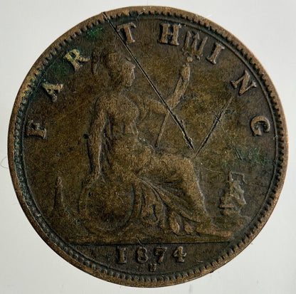 1874 - H Victoria Farthing Coin | Collectable Grade
