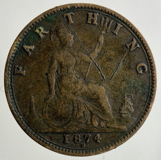 1874 - H Victoria Farthing Coin | Collectable Grade