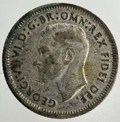 1951 Australia Sixpence Silver Coin | Fine Collectable Grade