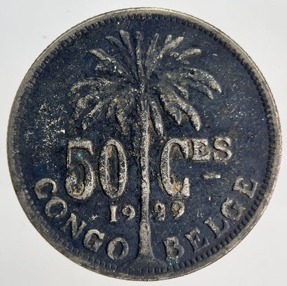 1929 50 Cent Centimes Belgian Congo Coin | Collectable Grade | a1962