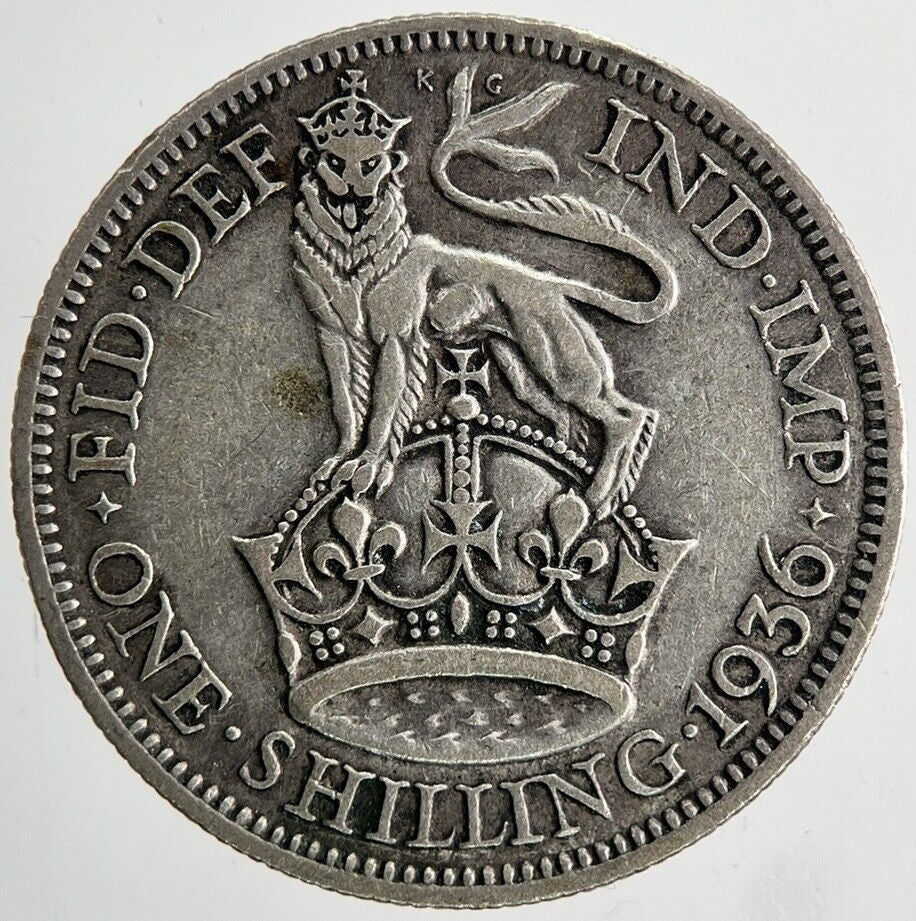1936 George V Shilling Silver Coin | Fine Collectable Grade | a6677