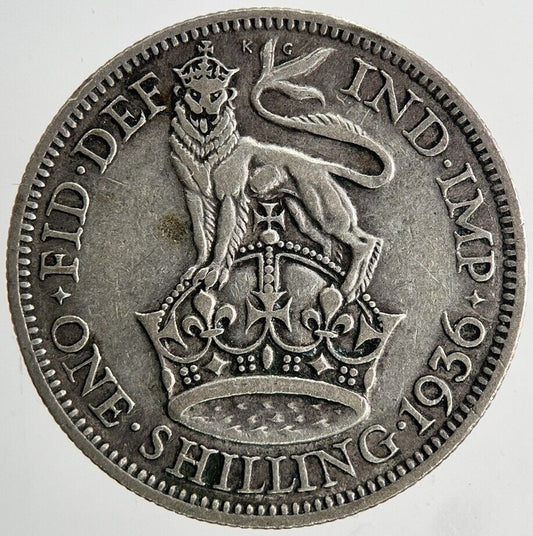 1936 George V Shilling Silver Coin | Fine Collectable Grade | a6677