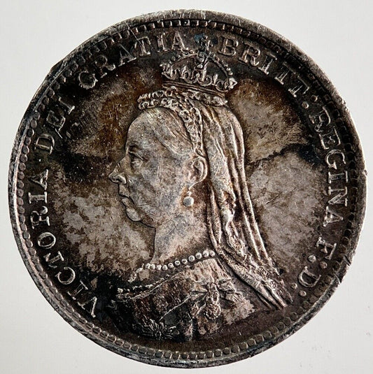 1887 Victoria Threepence Silver Coin | Very High Grade