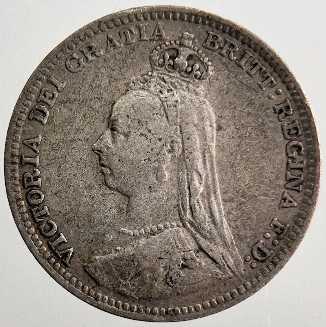 1891 Victoria Threepence Silver Coin | Fine Collectable Grade | a7215