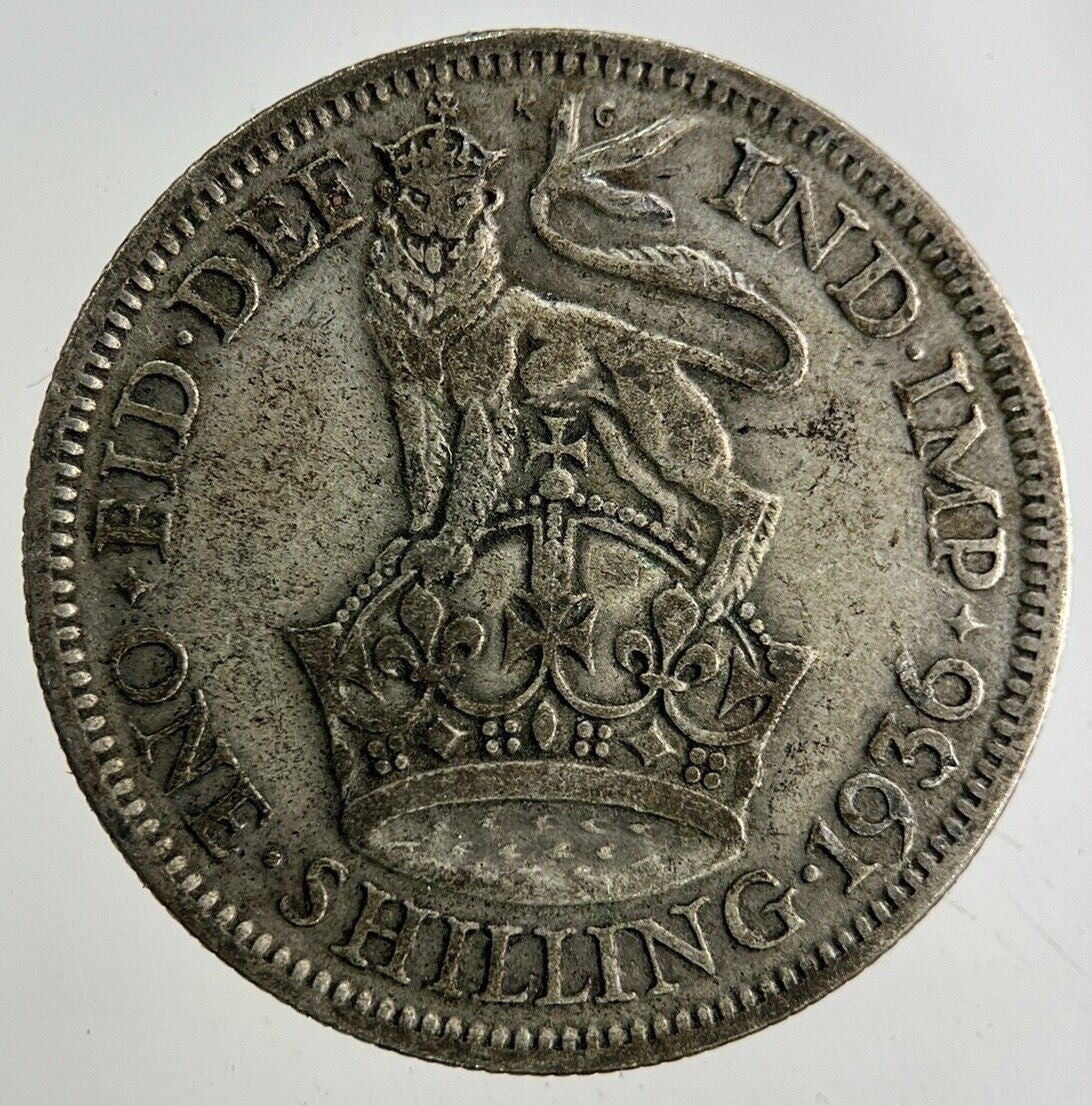 1936 George V Shilling Silver Coin | Fine Collectable Grade