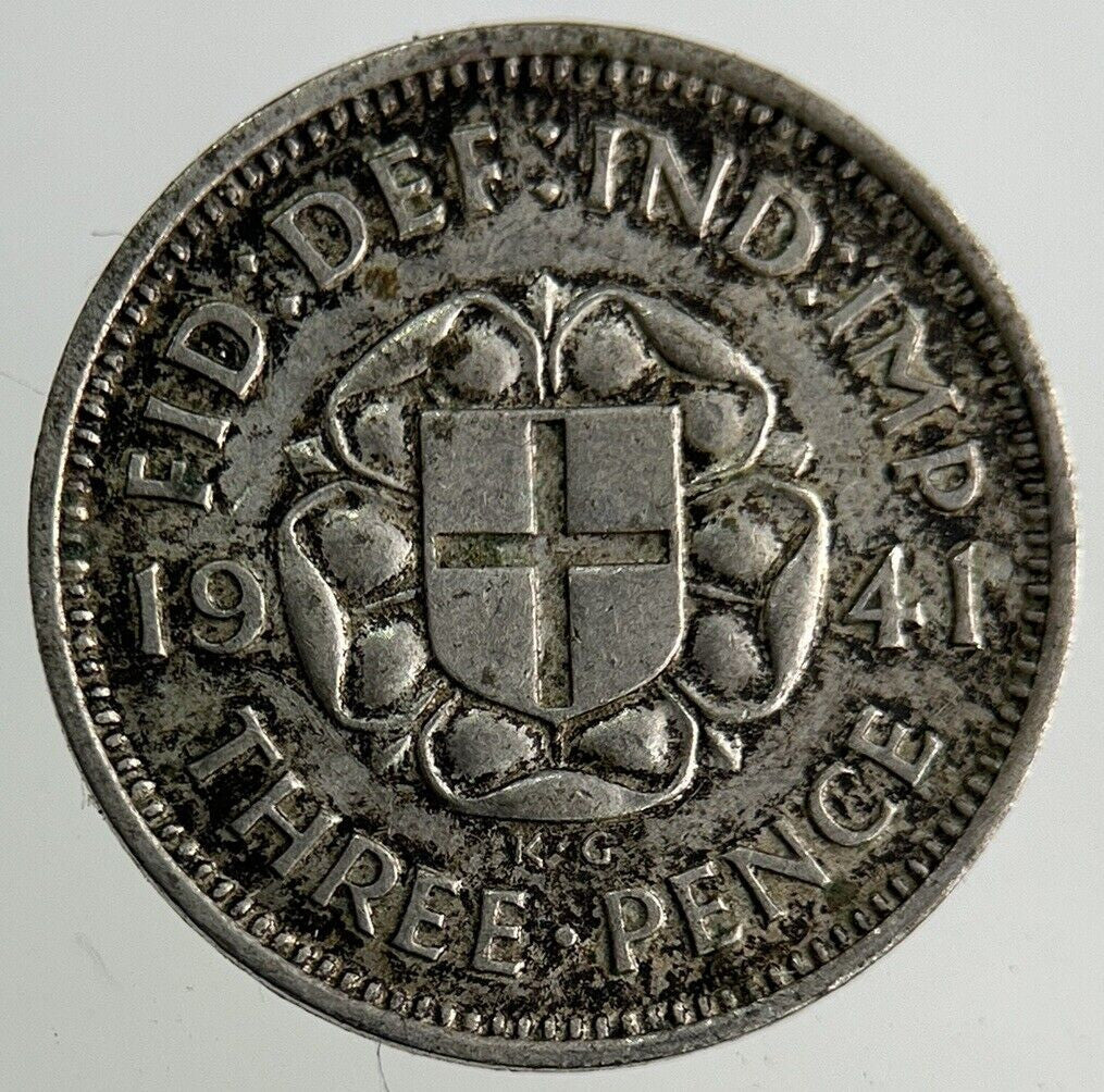 1941 George VI Threepence Silver Coin | Very High Grade