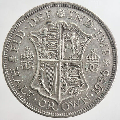 1936 George V Half - Crown Silver Coin | Fine Collectable Grade | a6327