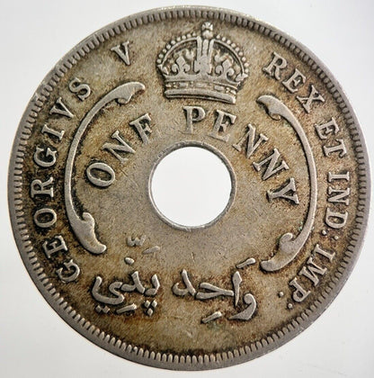 1926 West Africa 1 One Penny Coin | Fine Collectable Grade | a7573