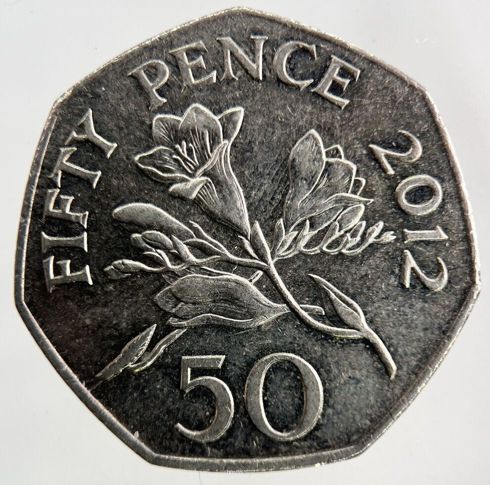 2012 Guernsey 50p Fifty - Pence Coin | Fine Collectable Grade