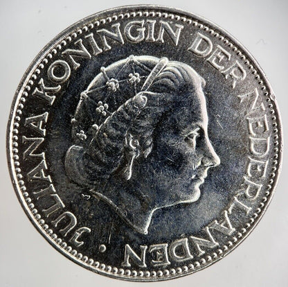 1964 Netherlands 2 1/2 Two And Half Gulden Silver Coin | Very High Grade