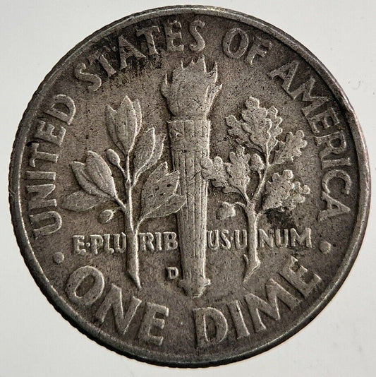 1960 - D US USA Roosevelt Dime Silver Coin | Fine Collectable Grade