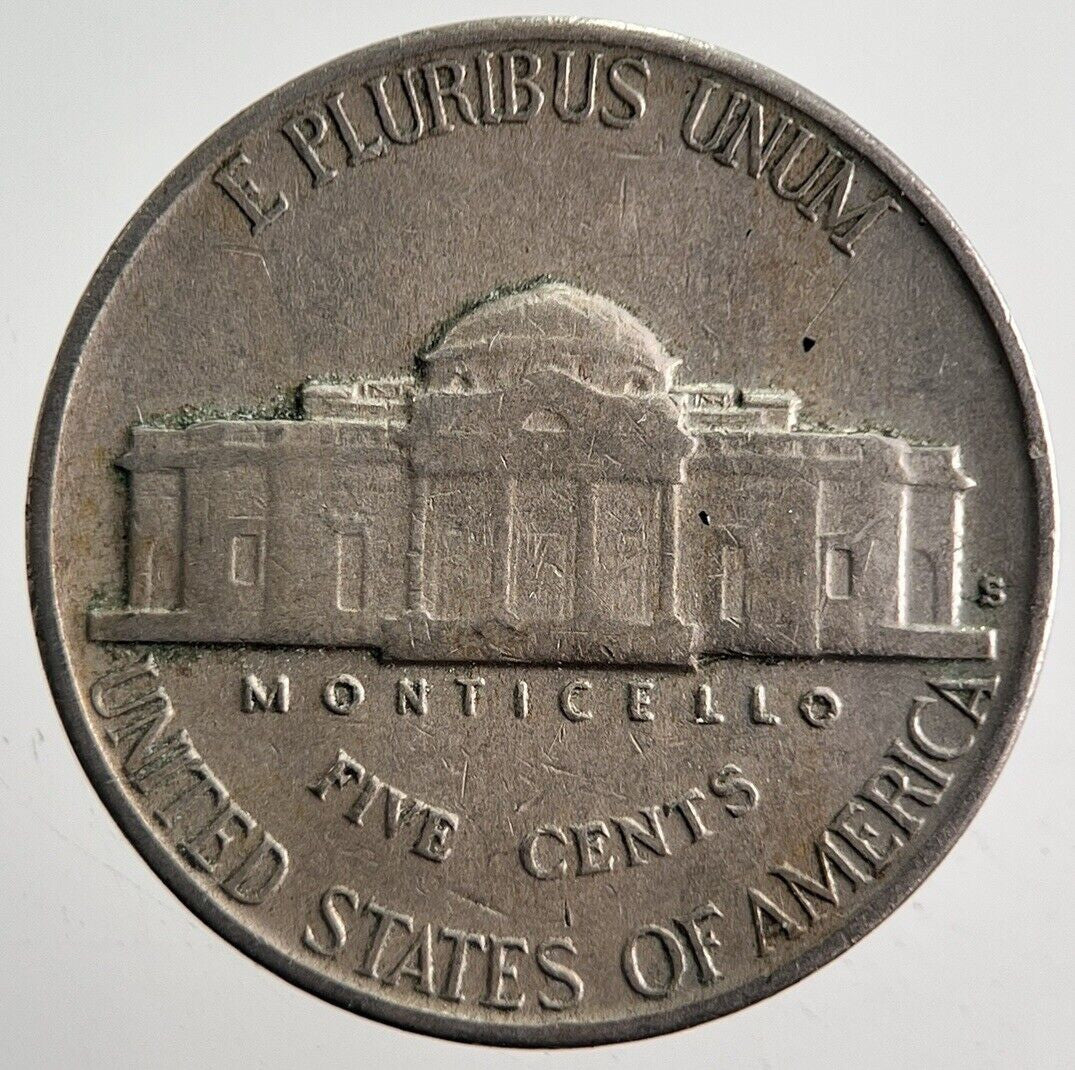 1941-S US USA Jefferson Nickel 5 Cents Coin | Fine Collectable Grade