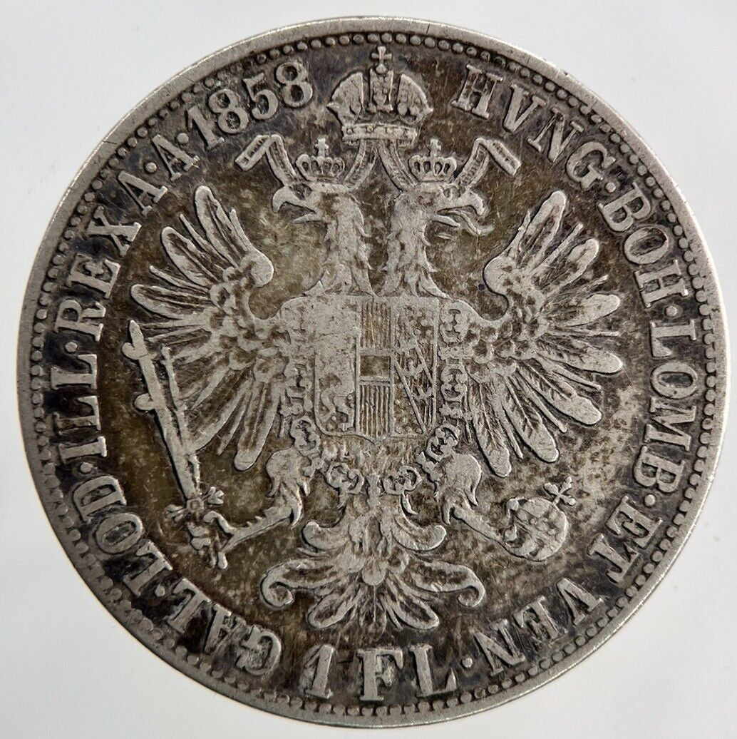 1858 Austria Florin Silver Coin | Fine Collectable Grade