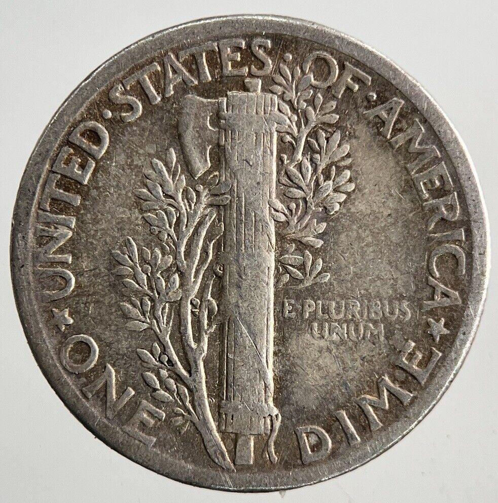 1925 US USA Mercury One Dime Silver Coin | Fine Collectable Grade
