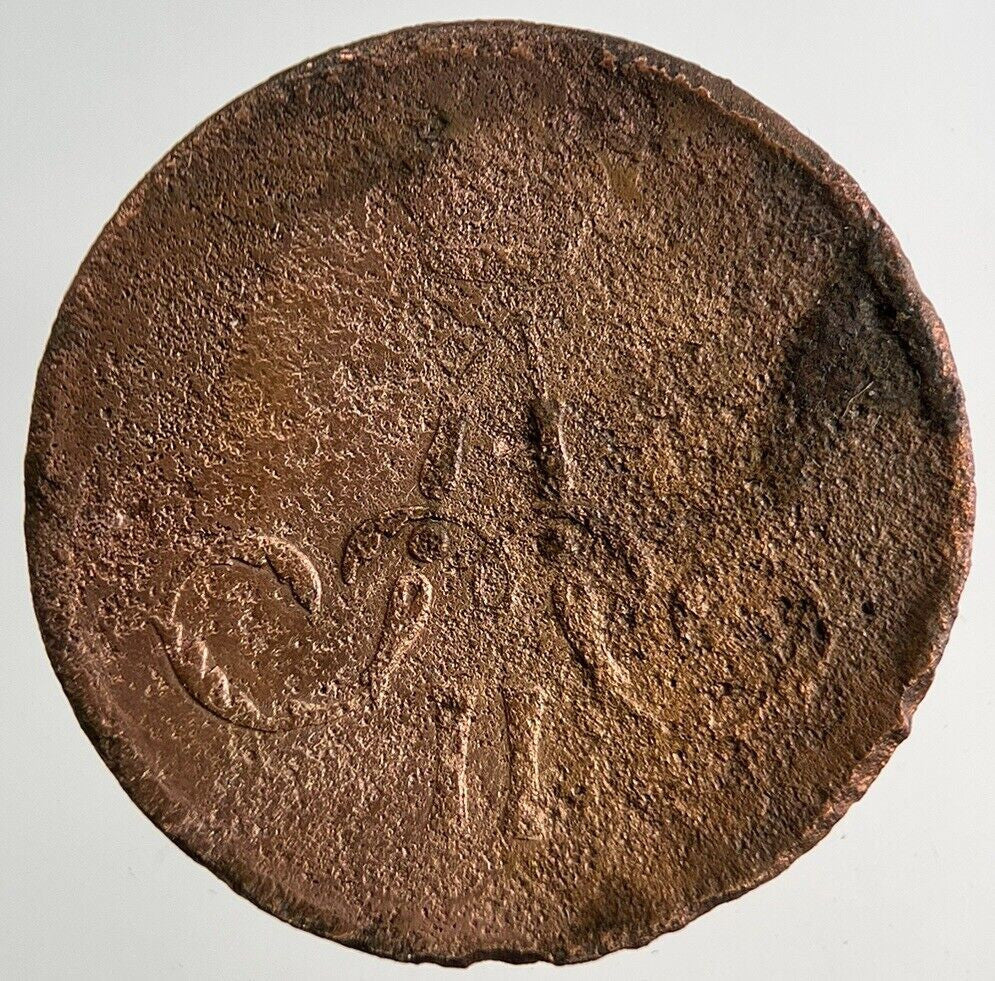 1864 Cleaned Russia 1/2 Half Kopek Coin | Fair Grade