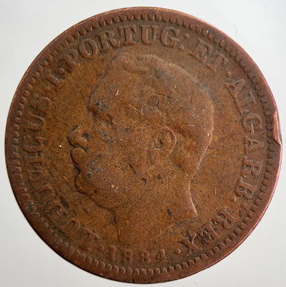 1884 Portugal India 1/4 Quarto De Tanga Coin | Collectable Grade | a8378