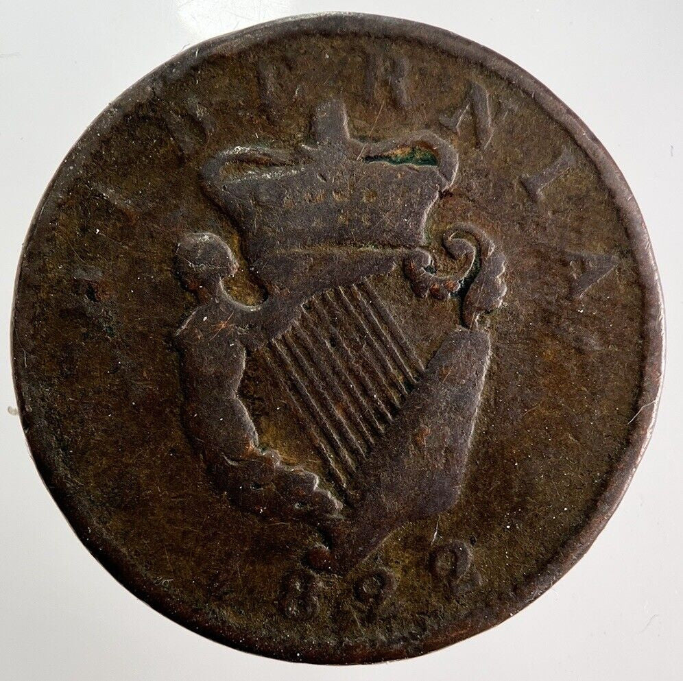 1822 Irish Half-Penny Coin | Fine Collectable Grade