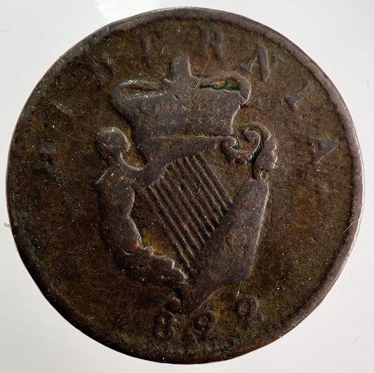 1822 Irish Half-Penny Coin | Fine Collectable Grade