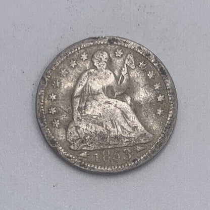 1853 US USA Half Dime | American Silver Coin | Collectable Grade | a483