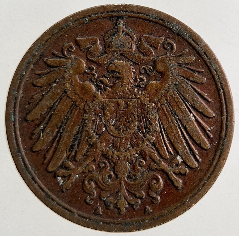 1913 Germany 1 Pfennig Coin | Fine Collectable Grade