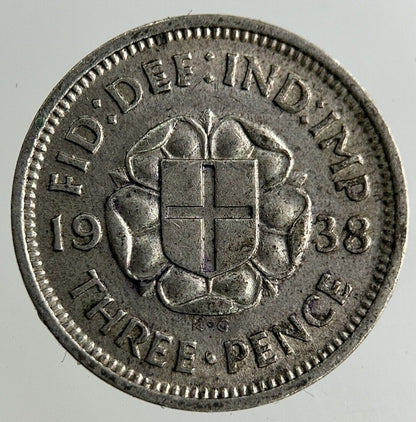 1938 George VI Threepence Silver Coin | Fine Collectable Grade