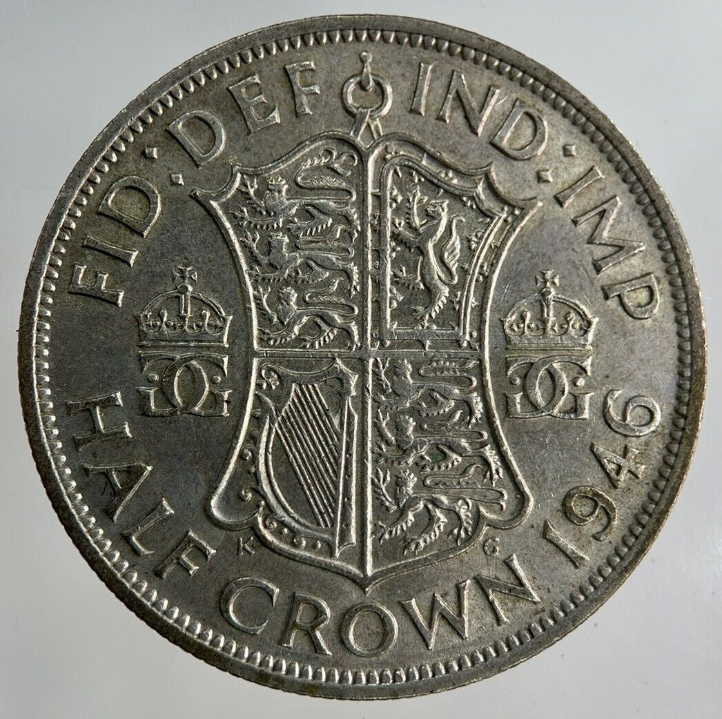 1946 George VI Half - Crown Silver Coin | Fine Collectable Grade
