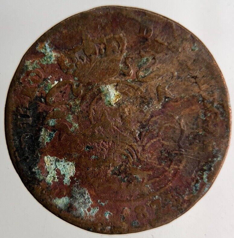 1875 Belgium 2 Cent Coin | Collectable Grade