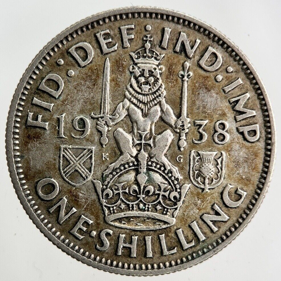 1938 George VI Shilling Silver Coin | Fine Collectable Grade