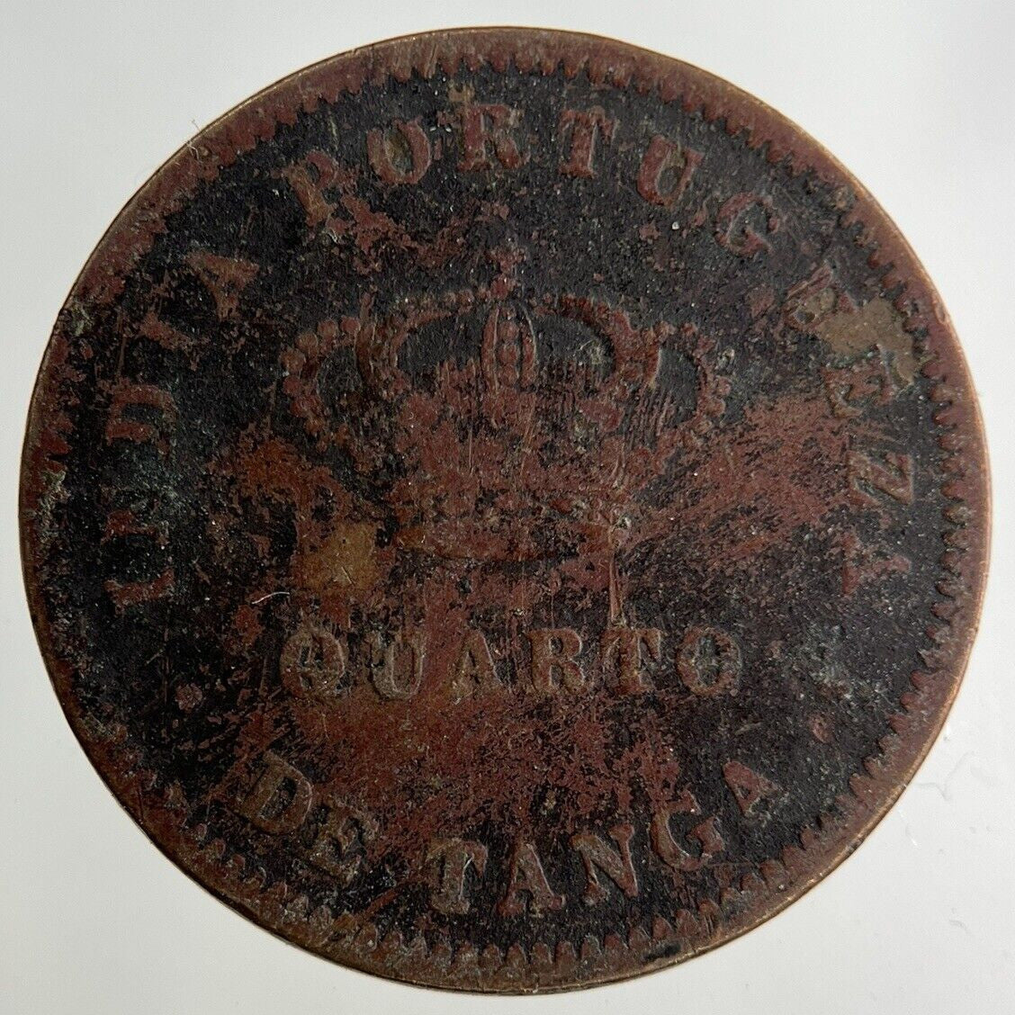 1883 India Portugal Quarto De Tanga Coin | Collectable Grade