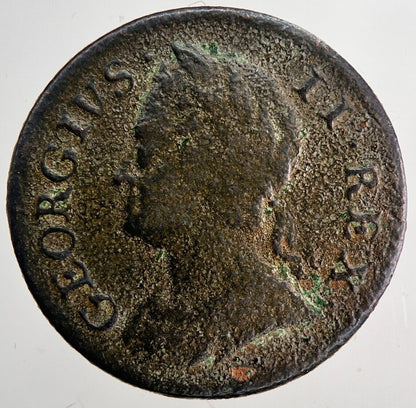 1754 George II 2nd Farthing Coin | Fine Collectable Grade | a6248