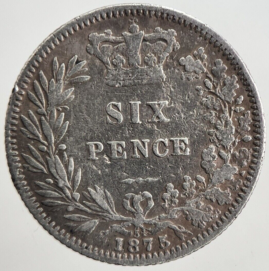 1875 Victoria Sixpence Silver Coin | Collectable Grade | a5528