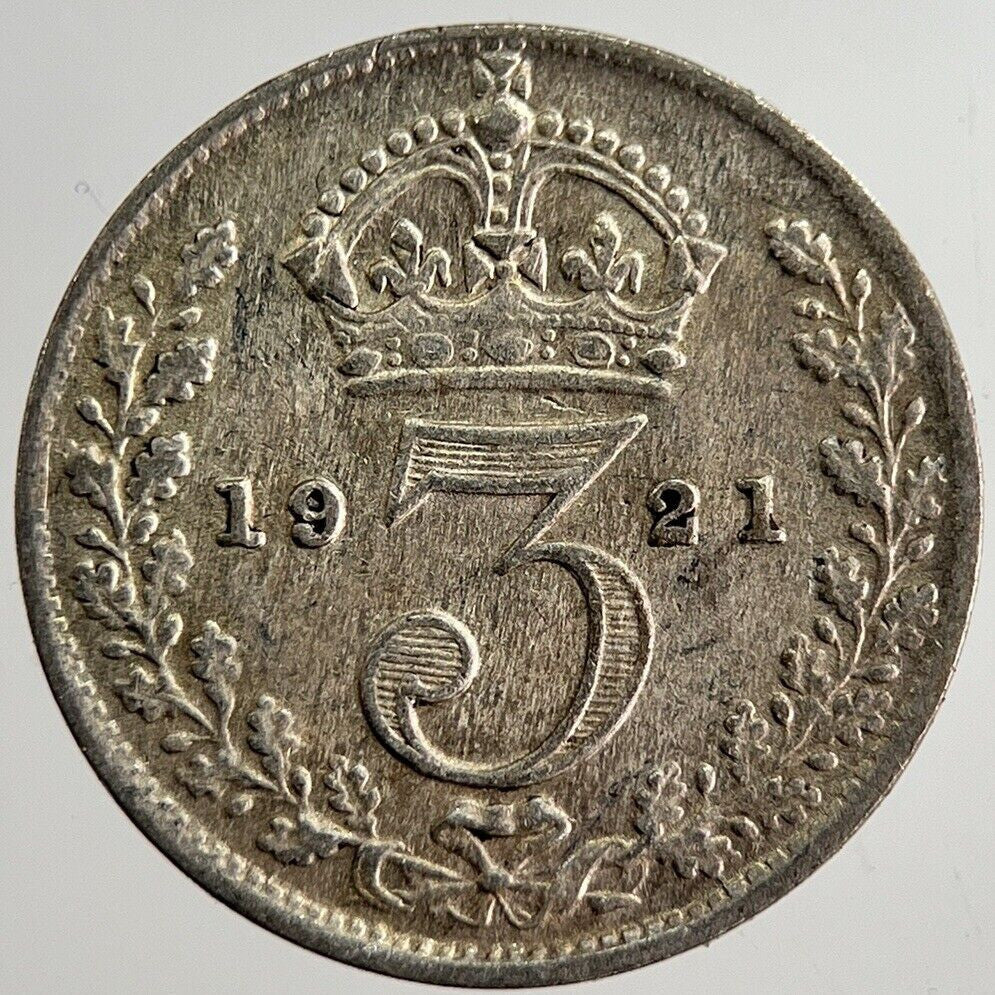 1921 George V Threepence Silver Coin | Very High Grade | a8575