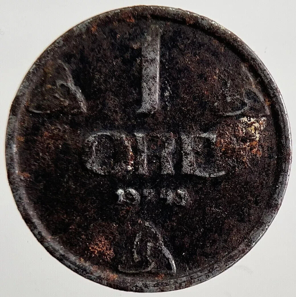 1943 Norway 1 Ore Coin | Collectable Grade | a7009
