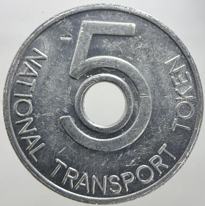 British Vintage 5p National Transport Token Coin | Collectable Grade | a7320