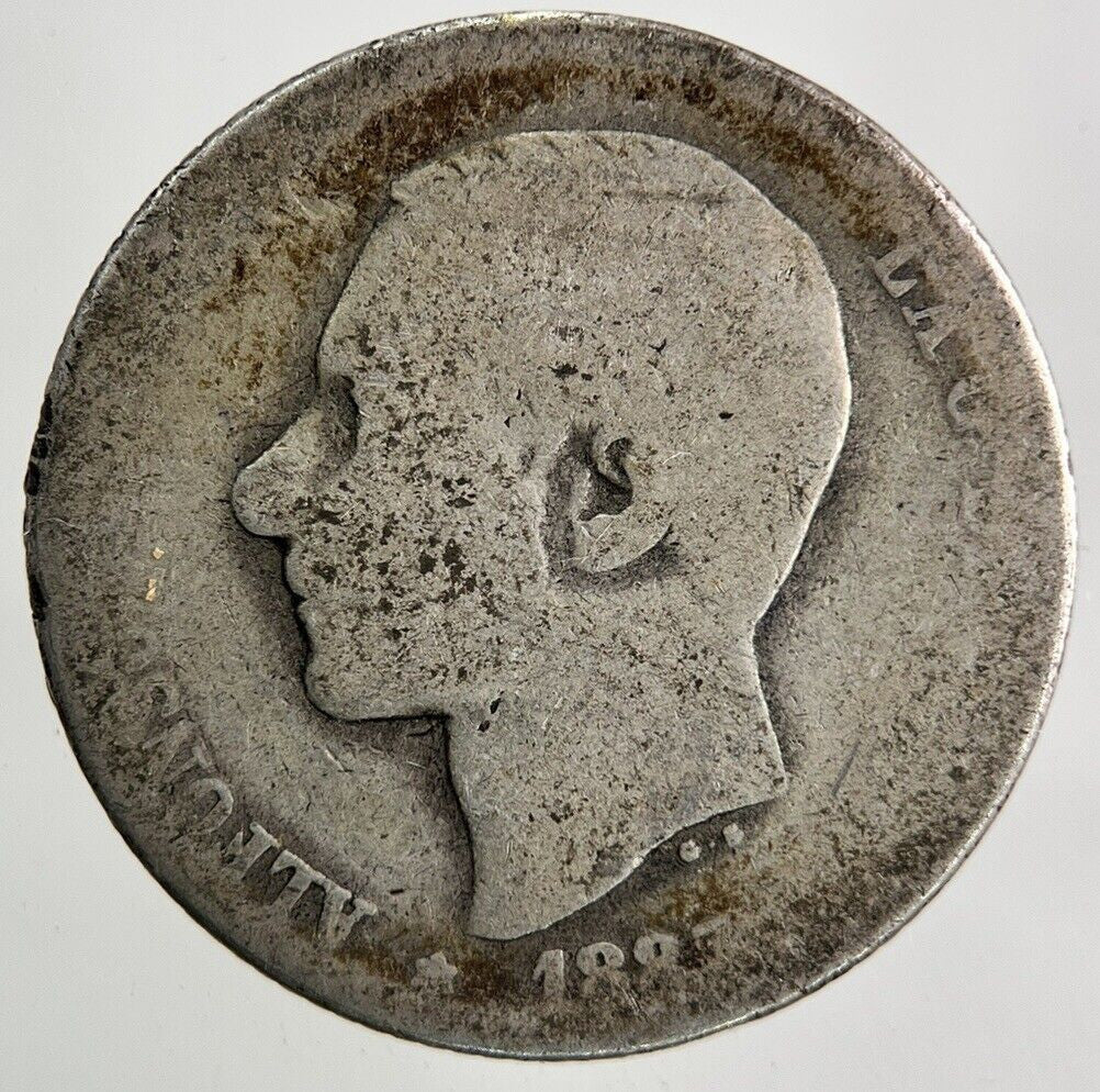 1883 Spain 1 Una Peseta Silver Coin | Fair Grade