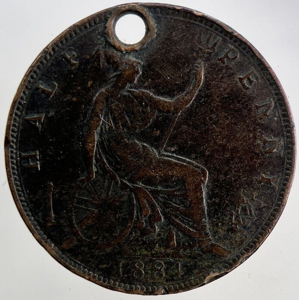 1884 Victoria Half - Penny Coin | Fine Collectable Grade