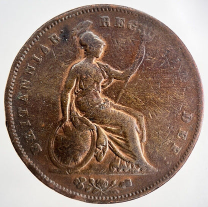 1853 Victoria One Penny Coin | Fine Collectable Grade