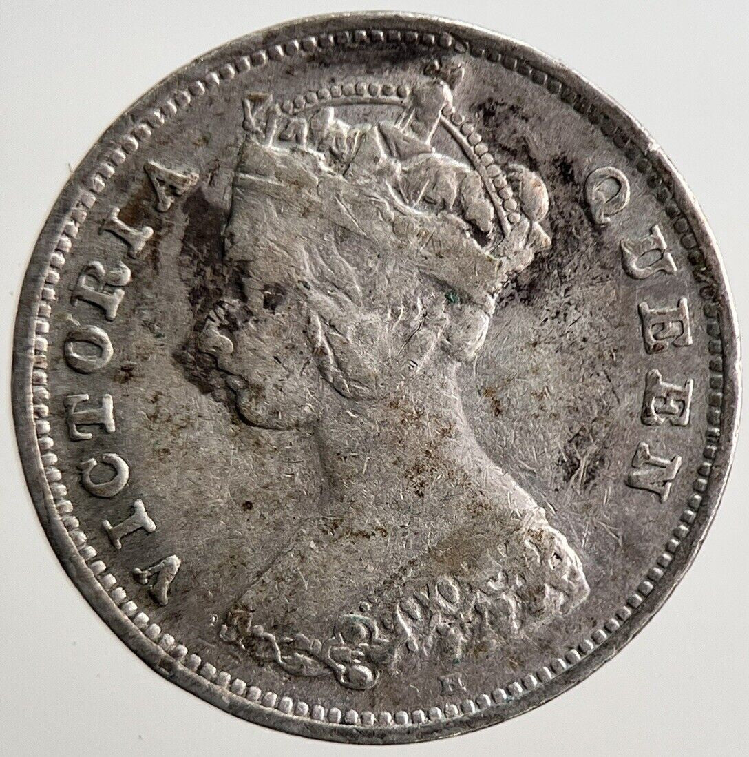 1900 Victoria Hong Kong 10 Cents Silver Coin | Fine Collectable Grade | a3134